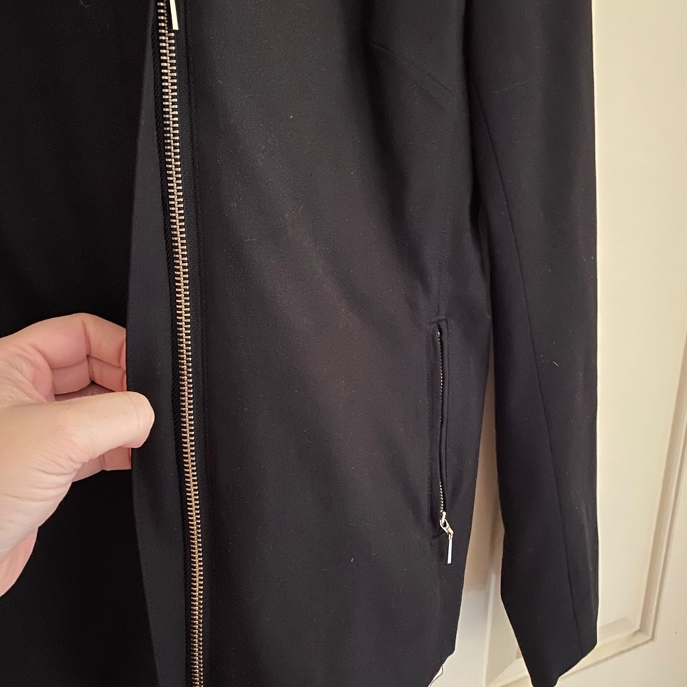 Vintage Ann Taylor Black Zip Up Jacket/Blazer - Picture 3 of 4
